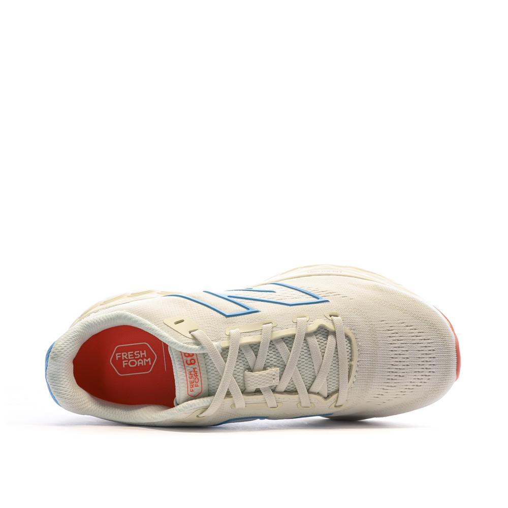 New Balance Chaussures de Running Écru/Bleu Femme New Balance 680