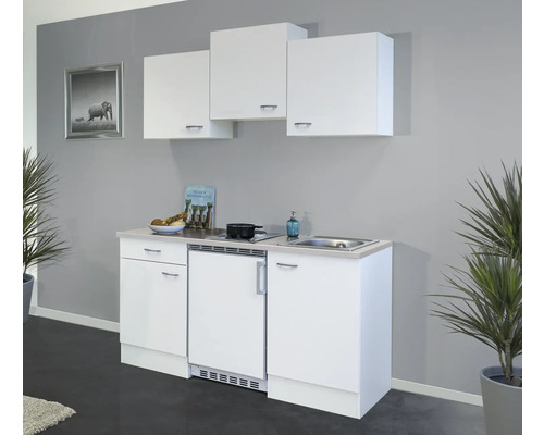 Flex Well enkele keuken met apparatuur Wito 150,5 cm wit mat gedemonteerde variant omkeerbaar 00006956
