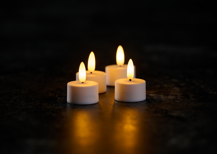 LED-fyrfadslys med 3D-flamme 4 stk. - DAY