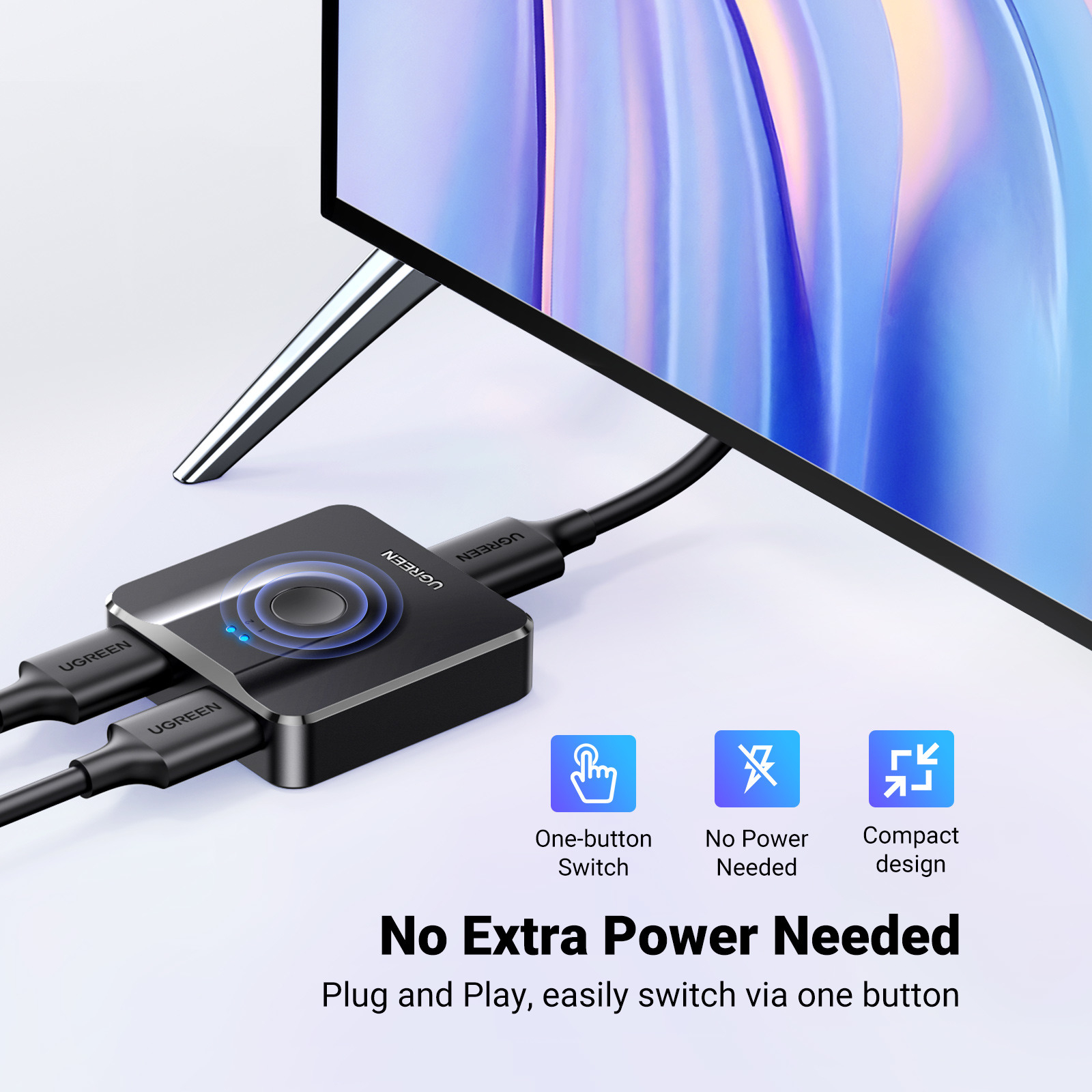 HDMI Bi-Directional Video Switcher Splitter 4K@60Hz (50966) - Schwarz