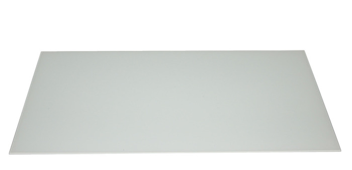 Stænkplade hvid glas firkantet 60 x 30 cm