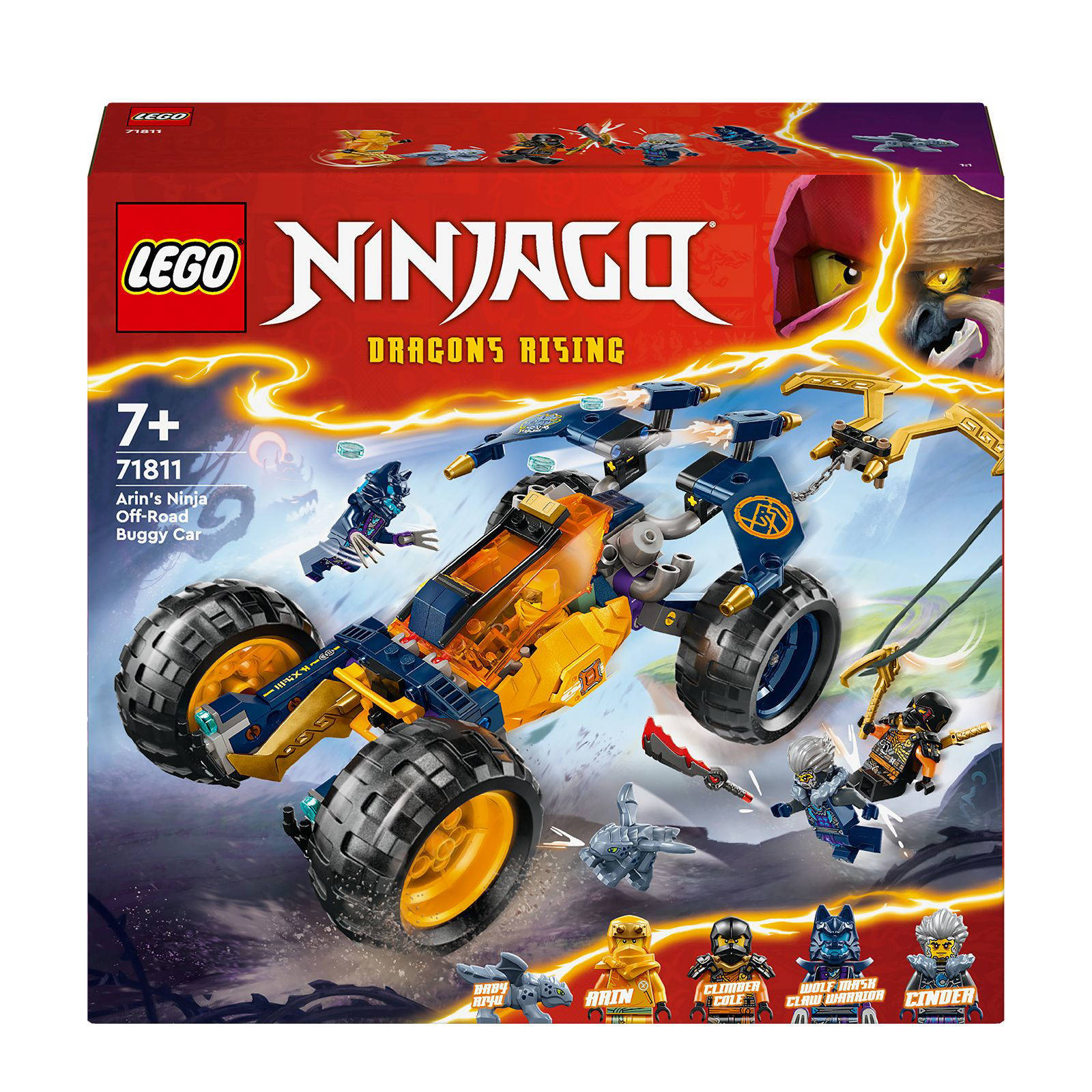 LEGO Arins ninjaterreinbuggy Voertuig en Draken Speelgoed Set voor Kinderen 71811