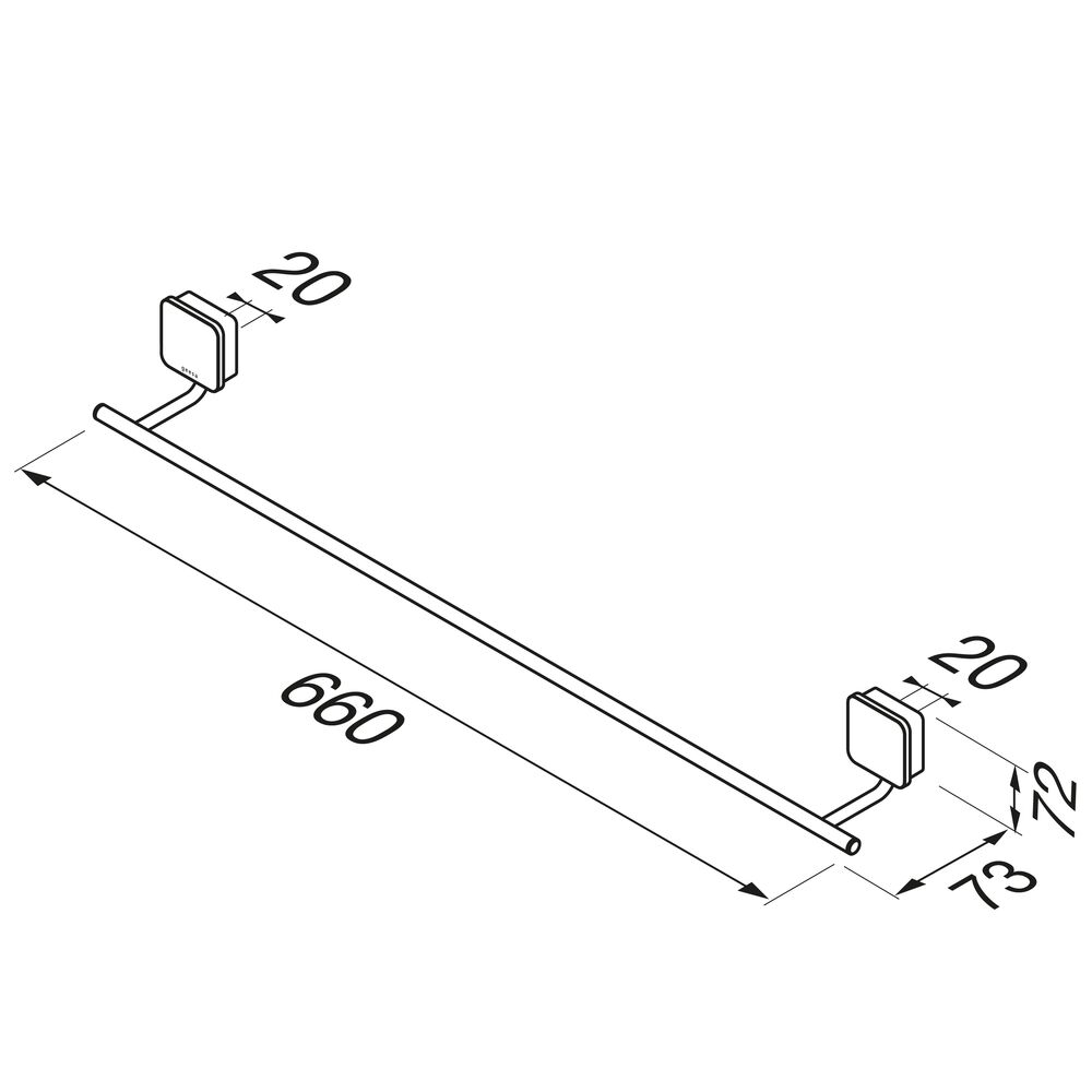 Geesa Topaz handdoekrek 66cm zwart