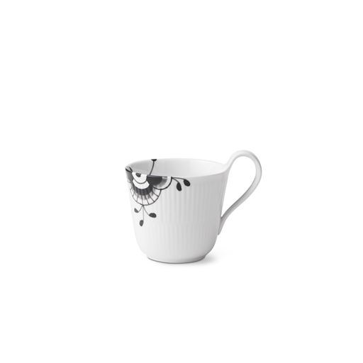 Royal Copenhagen Sort Mega Riflet Højhankskop, 33 cl
