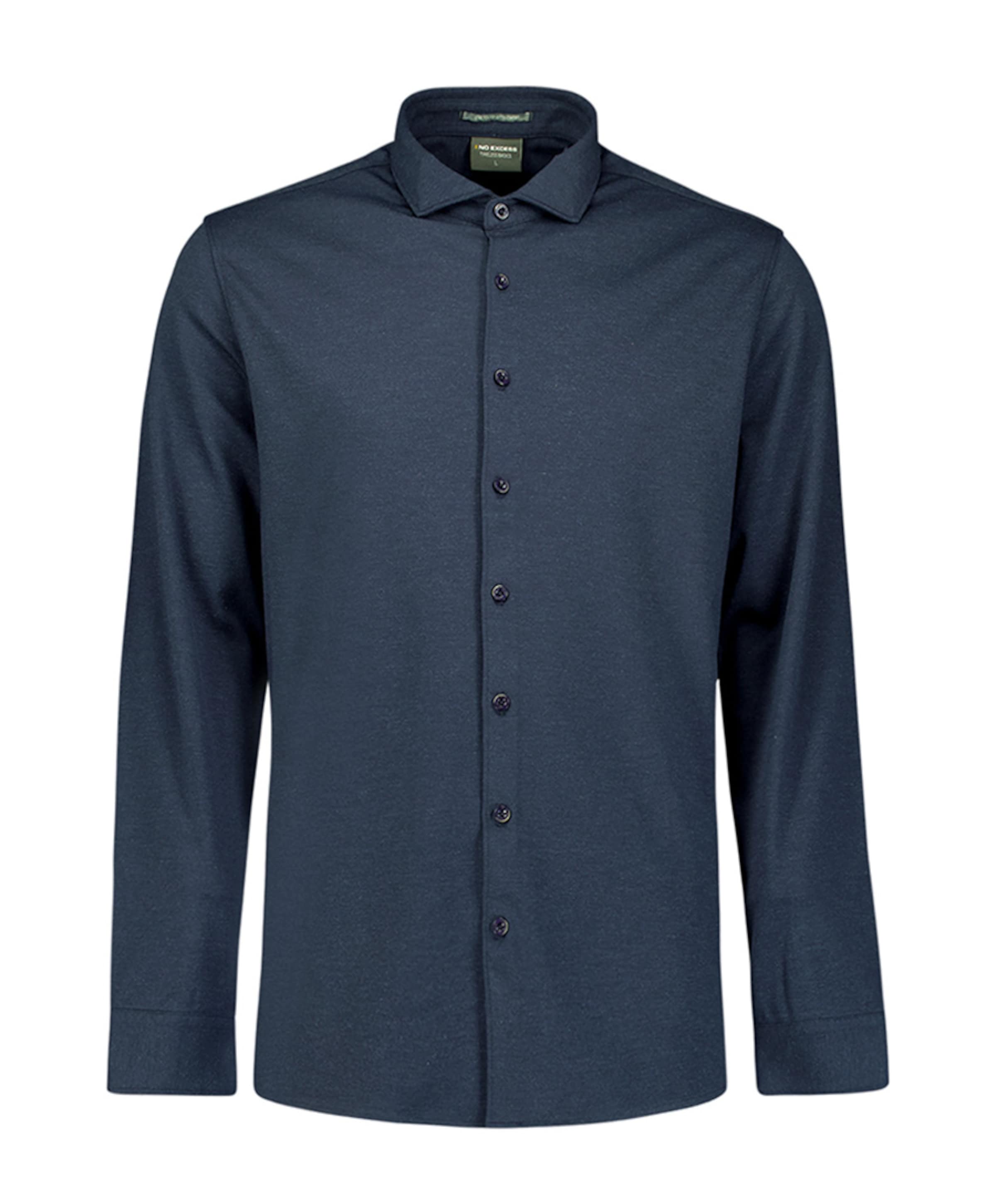 No Excess Heren overhemd lange mouw blauw
