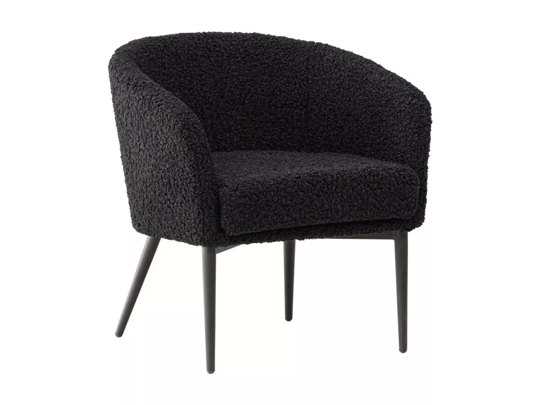 Fauteuil en tissus teddy Fluffy