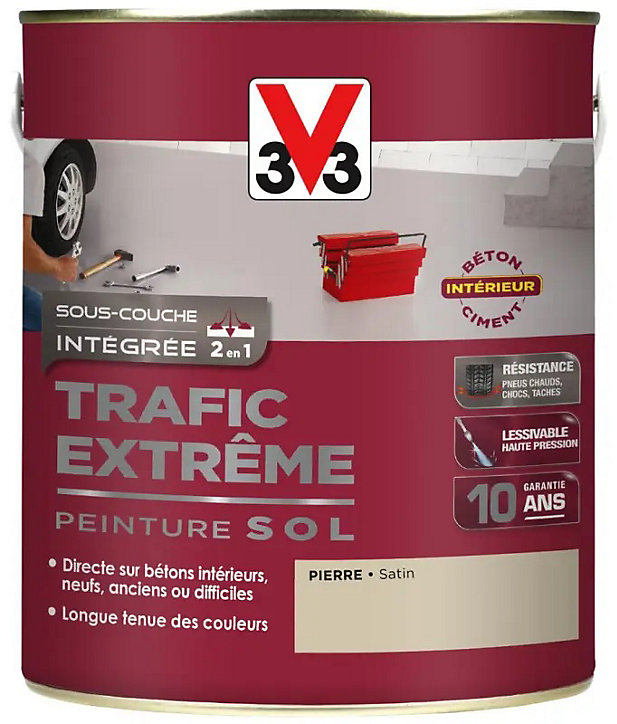 Peinture sol intérieur Trafic Extrême V33 pierre satiné 2,5L
