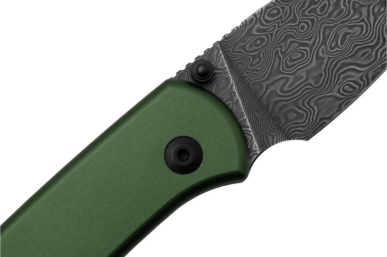 Civivi Qubit C22030E-DS1 Damascus Green Aluminium, zakmes