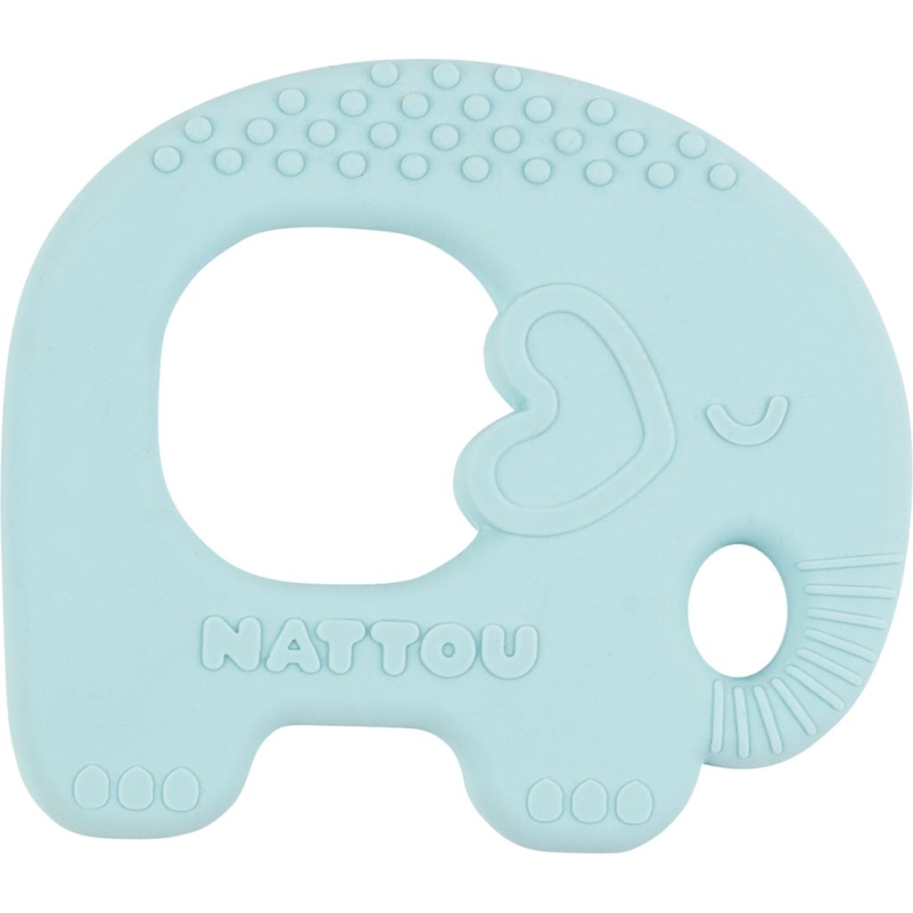 NattouNattou   Silikon Beissring Elefant hellblau