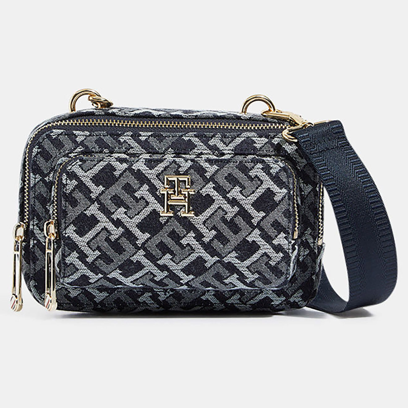 Tommy Hilfiger Sac bandoulière camera Iconic denim bleu - 12x18x6 cm