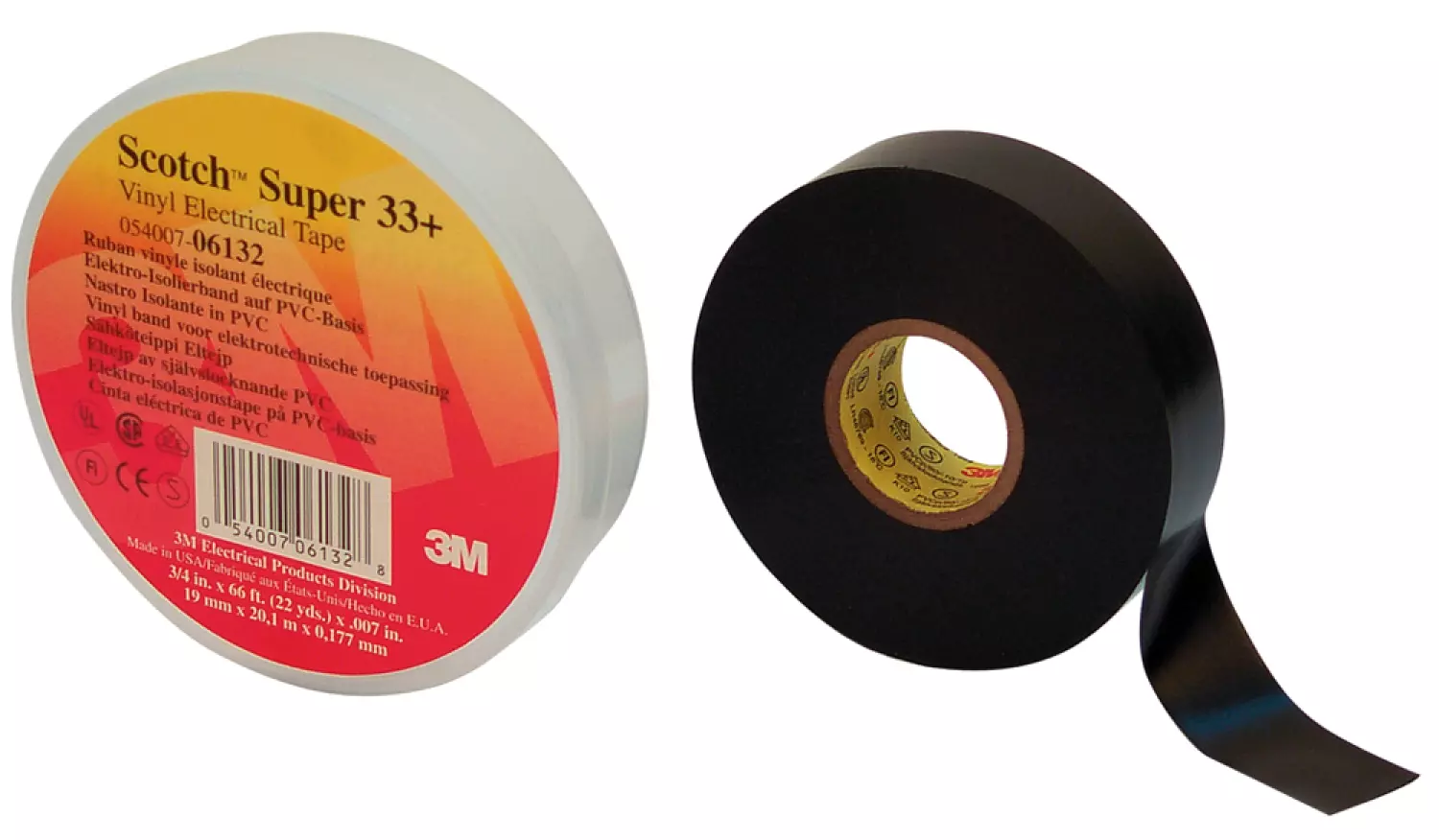 3M Scotch Super 33  Vinyl Electro-Isolatieband Zwart - 20 m x 19 mm