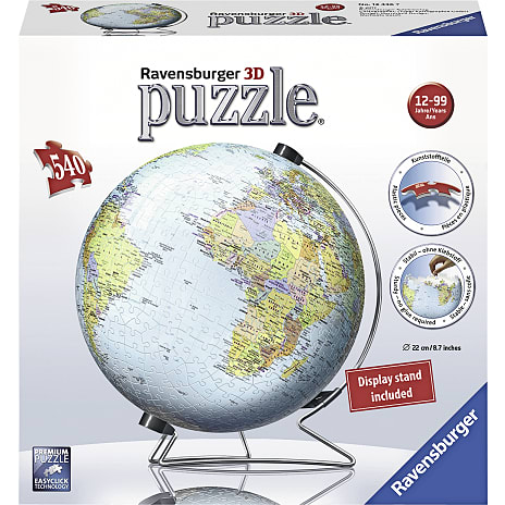 Globus 3D puslespil - 540 brikker