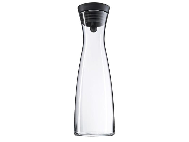 WMF Karaffe Basic 1.5 l, Schwarz/Transparent Wasserkaraffe öffnet und schliesst automatisch dank Close-Up Verschluss