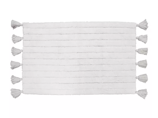 Tapis de Bain 50 x 80 cm Minatis Blanc/Blanc - Coton Jacquard