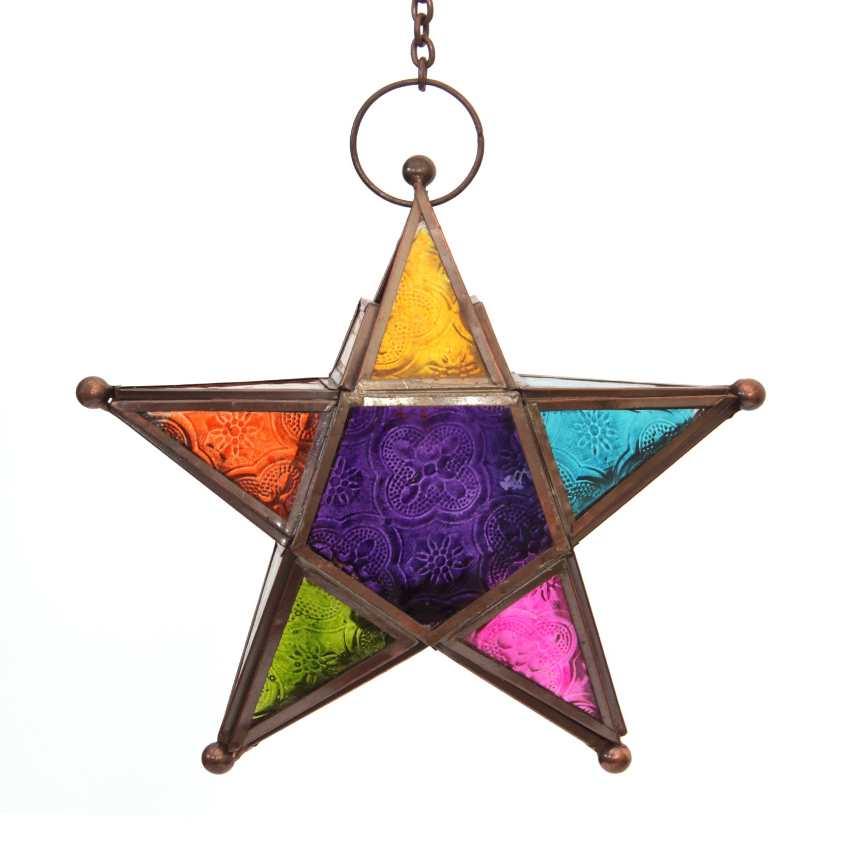 Laterne 'Süleyman', multicolor, Ø 18,5 cm, L 5 cm von fischer's lagerhaus