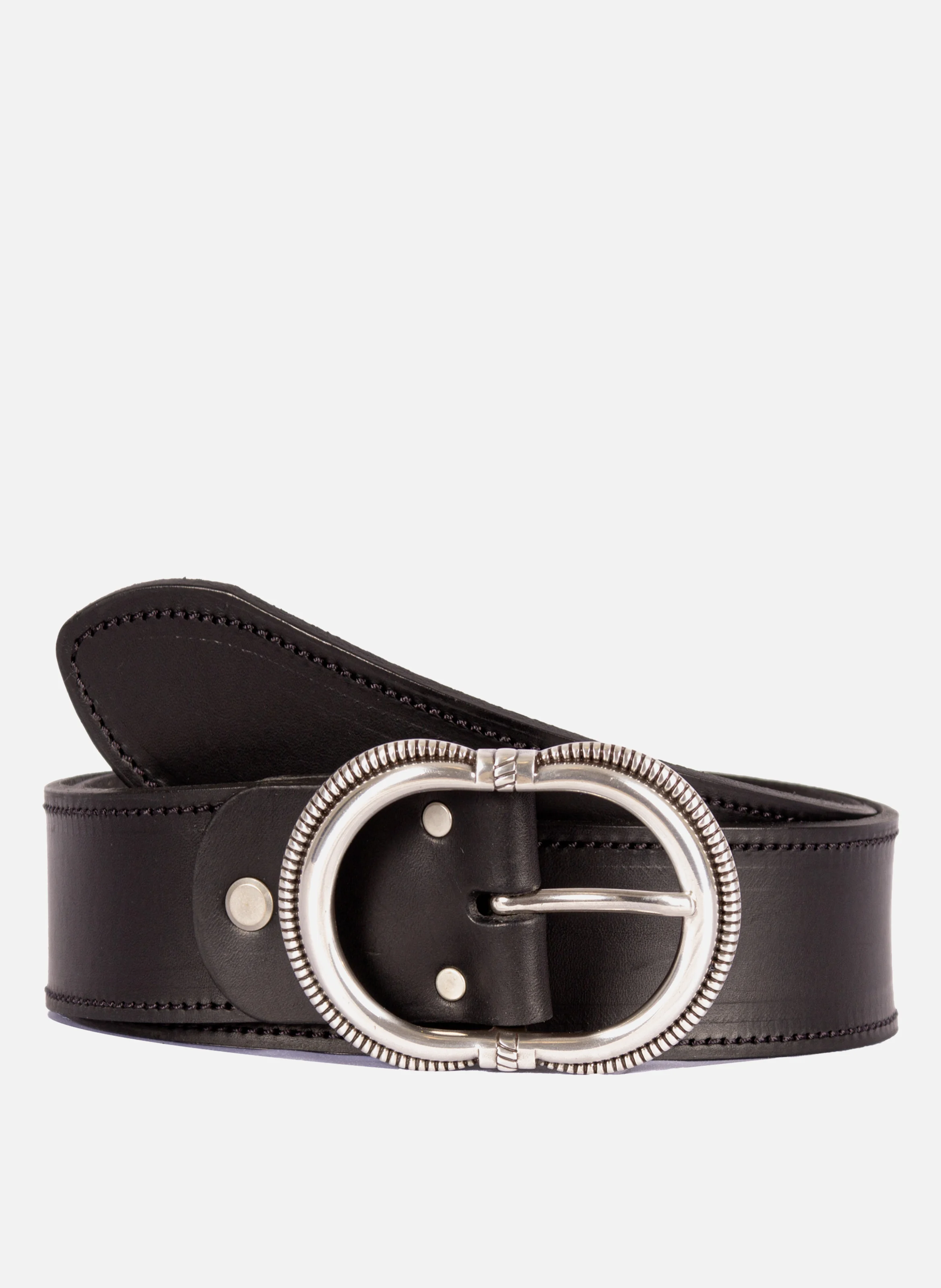 Ceinture camargue cuir | Noir