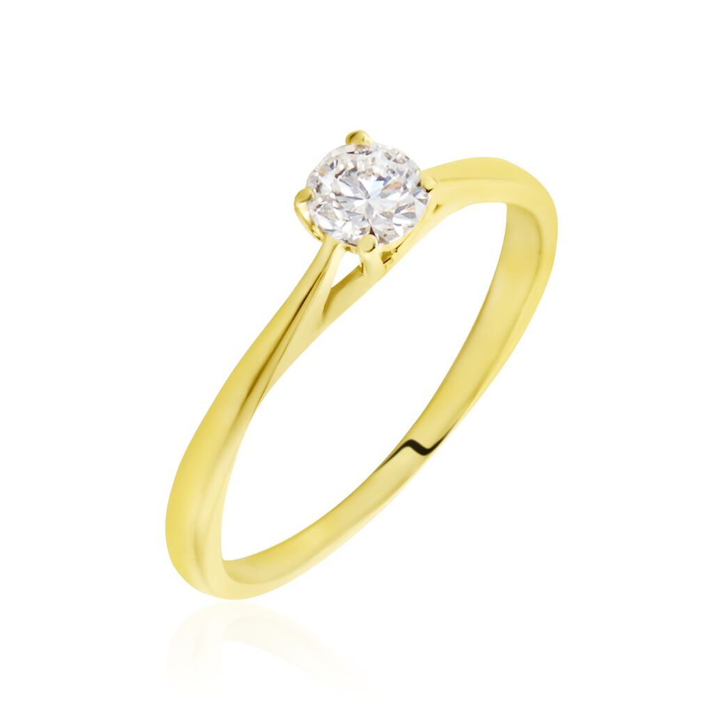 Bague Solitaire Aphrodite Or Jaune Diamant
