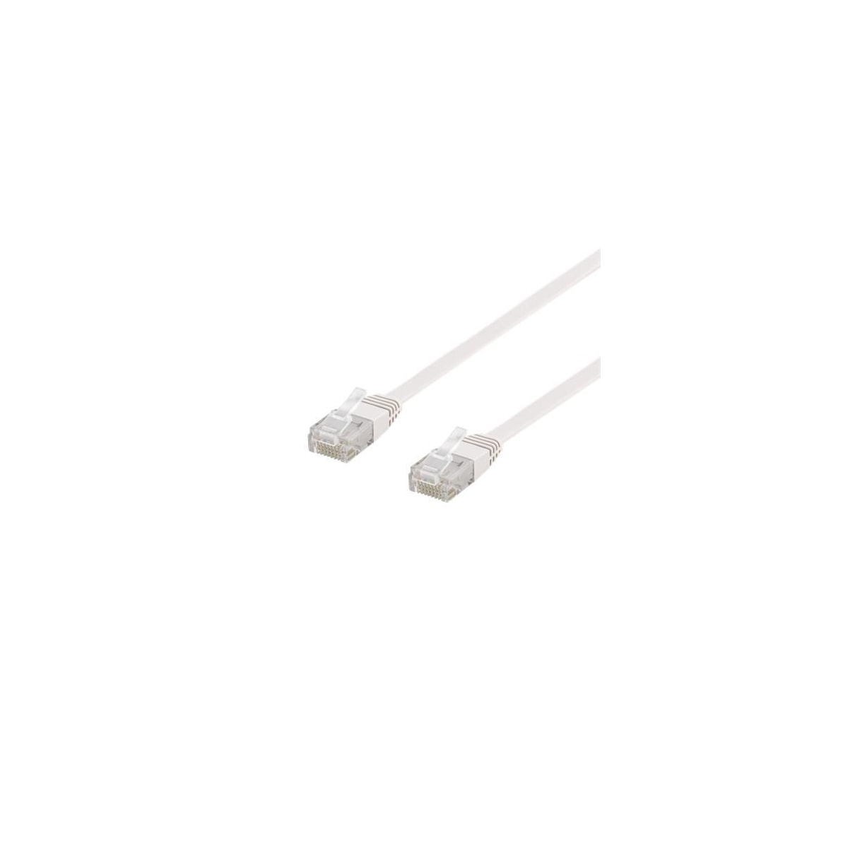 NÖRDIC CAT6 U / UTP Flat Network Cable 1.5m 250MHz Båndbredde og 10Gbps Transmisjon Rate White