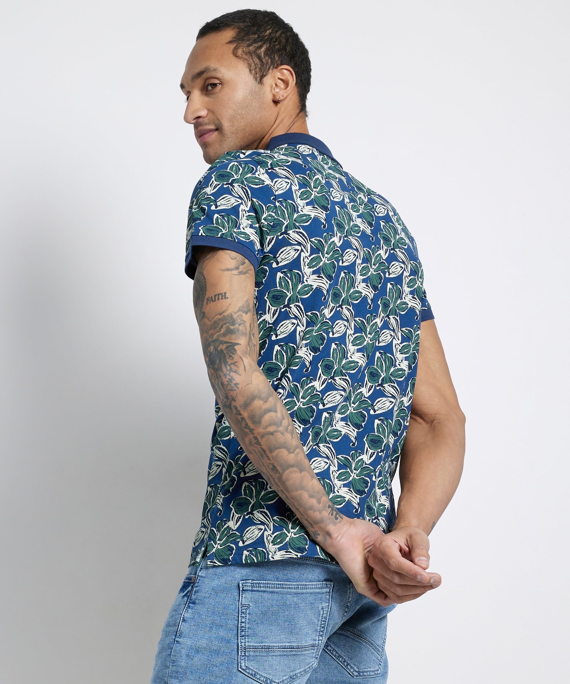 jersey polo all-over print