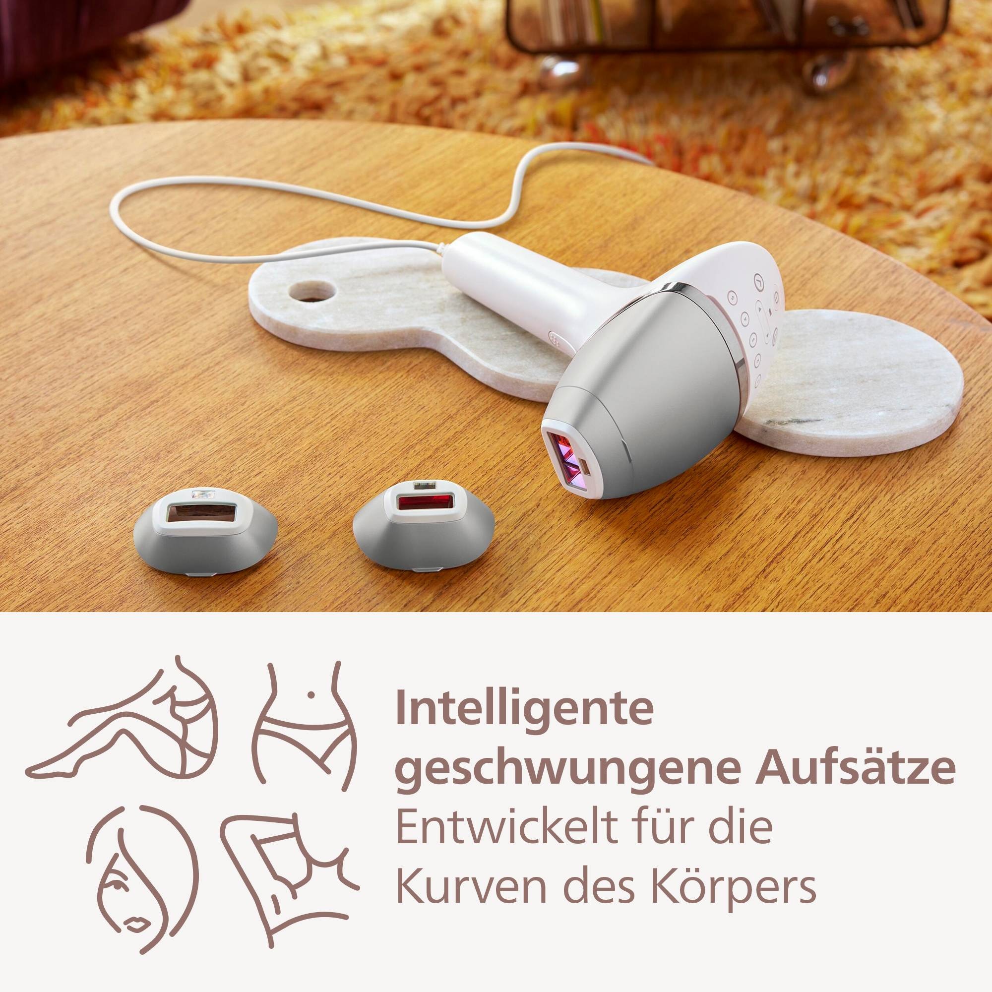 Philips IPL-Haarentferner »Lumea S8000 BRI946/00« 450.000 Lichtimpulse 3 Aufsätze (Körper, Gesicht, Präzision)