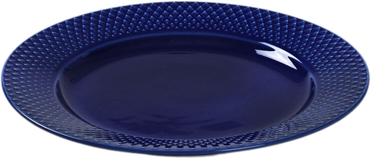 Lyngby Porcelæn Rhombe Color Frokosttallerken Ø23 cm mørk blå Blå