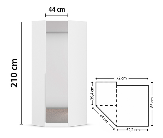 Eckschrank »Memphis« mit Spiegeln