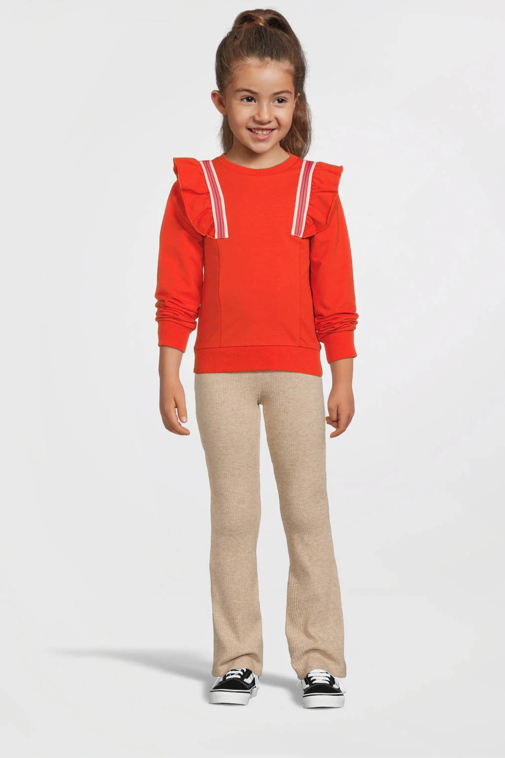 Le Chic regular fit broek DATSY lichtbruin