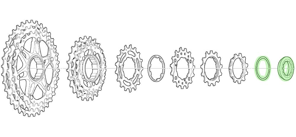Shimano Verschlussring mit Distanzring für CS-M771