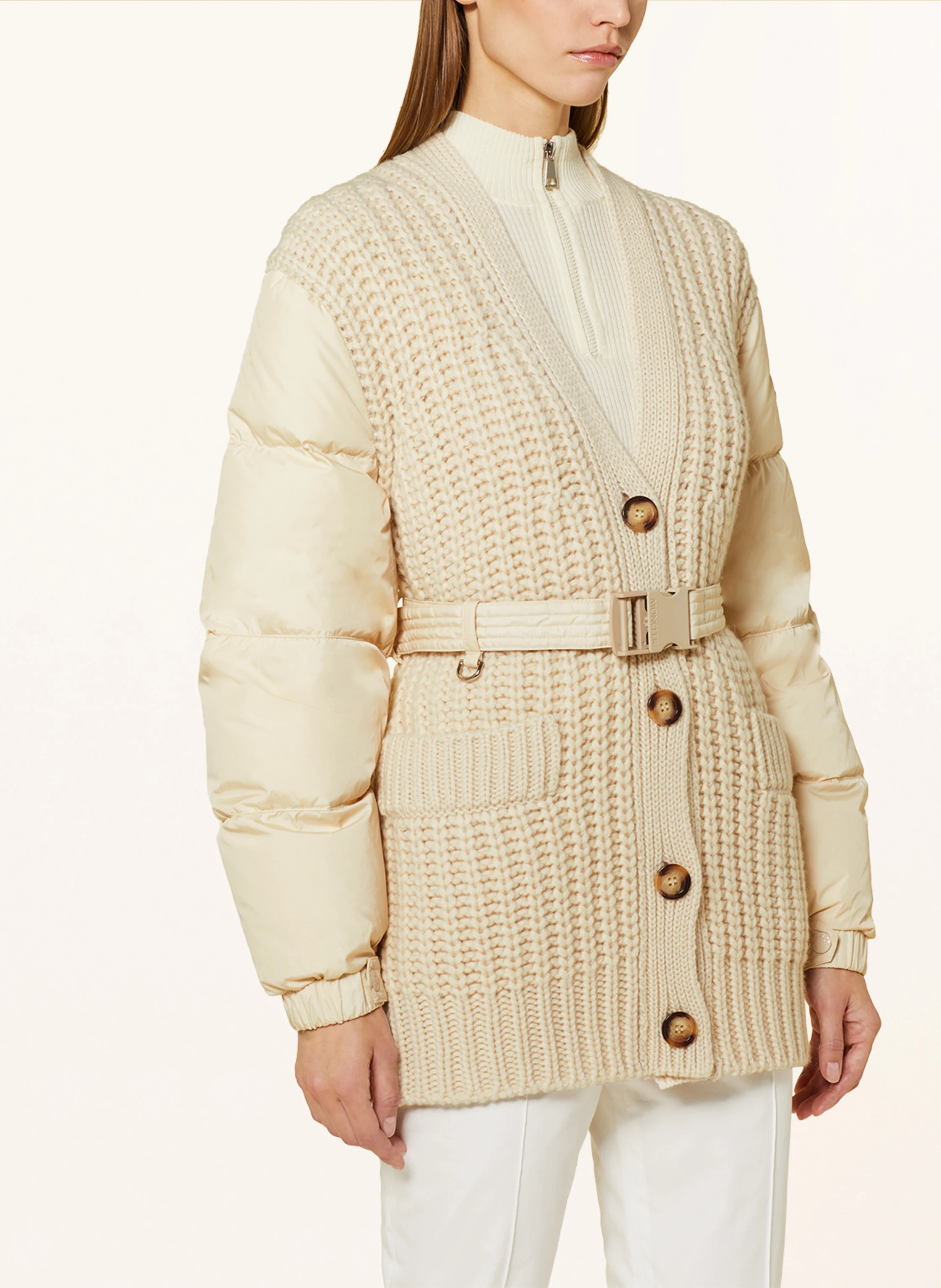 MONCLER Daunenjacke im Materialmix