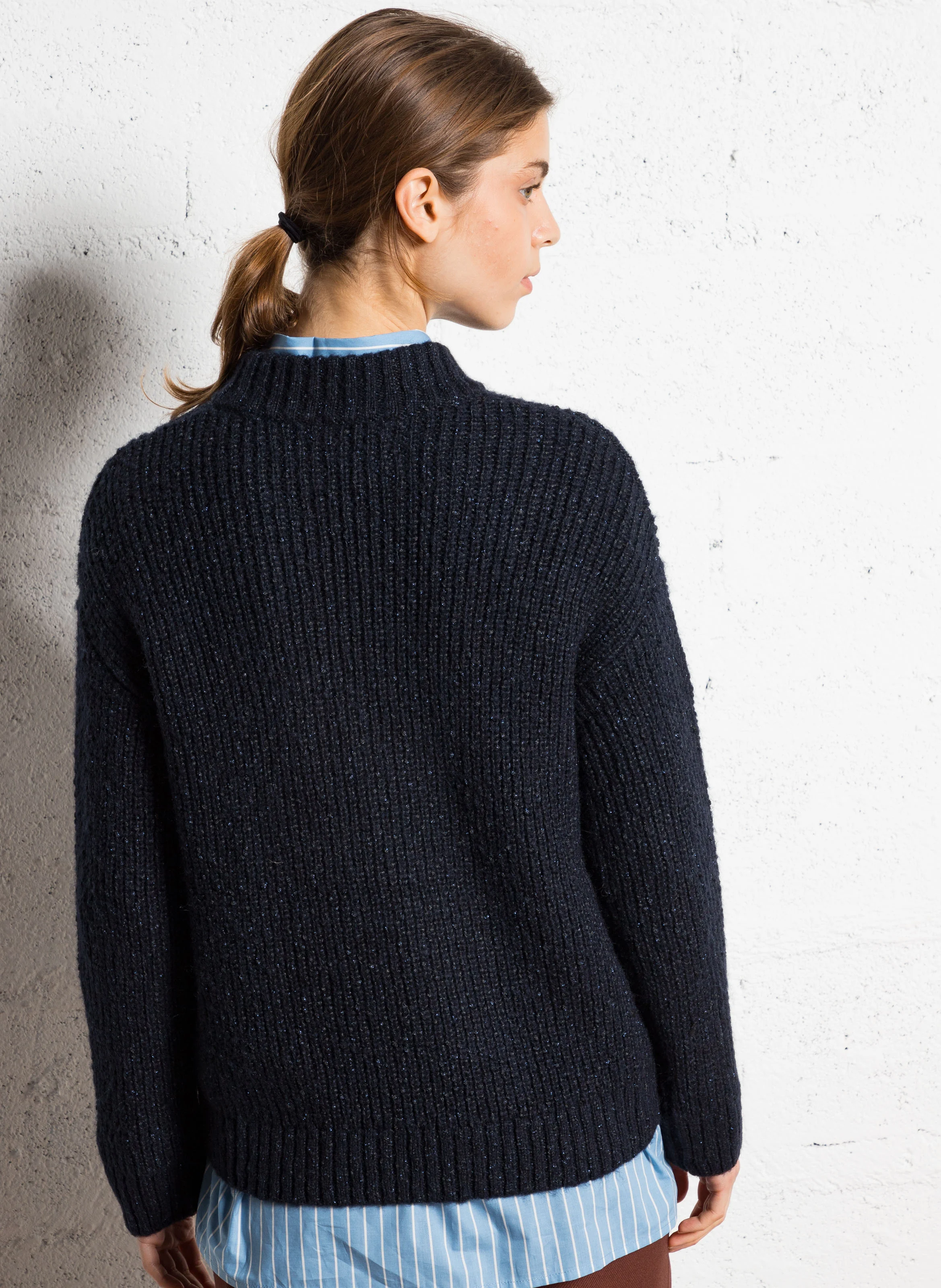 CAJOU - Pull col rond | Bleu