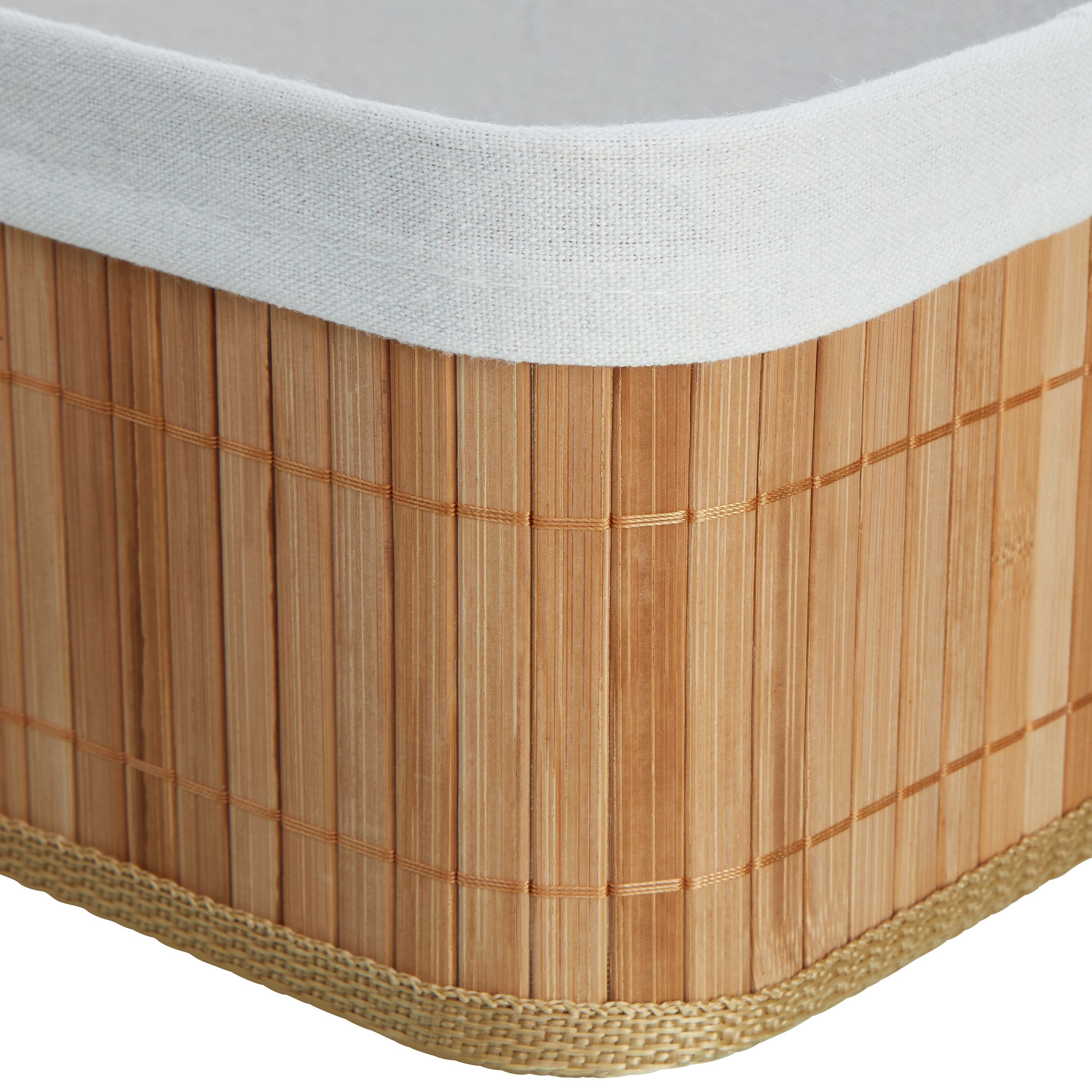 HAYLEY Korb-Set - Beige, Weiss / B: 20.0 cm x T: 30.0 cm x H: 12.0 cm