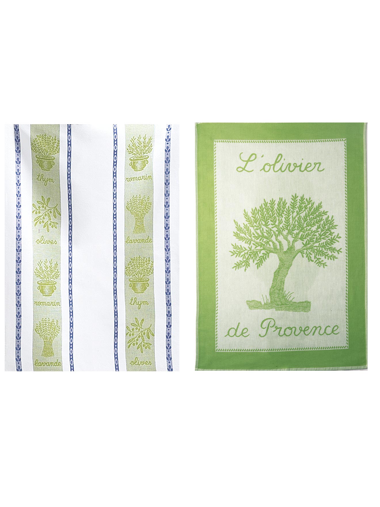 Lot de 2 torchons style provençal