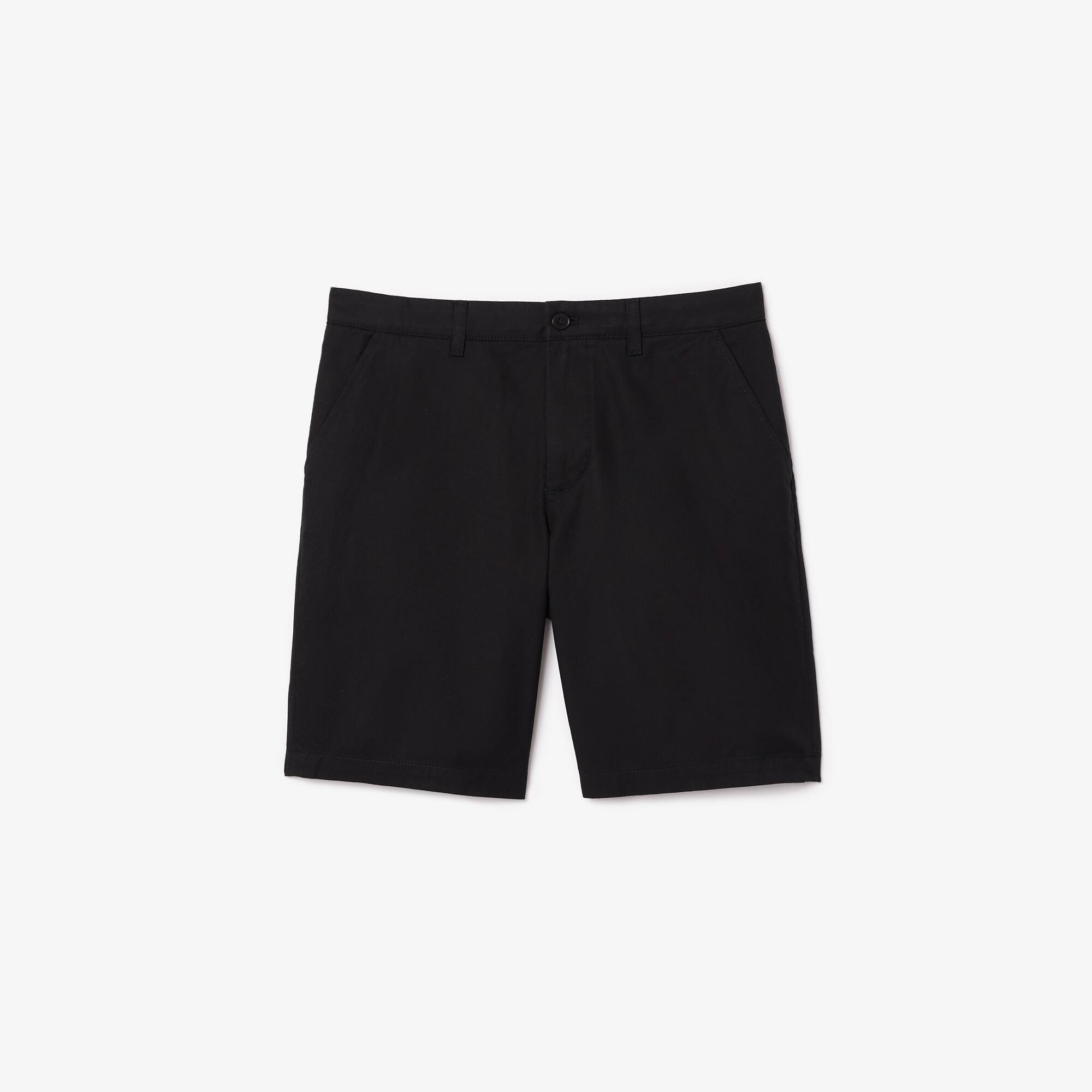 Bermuda chino en gabardine de coton Shorts - Noir - Lacoste - Homme