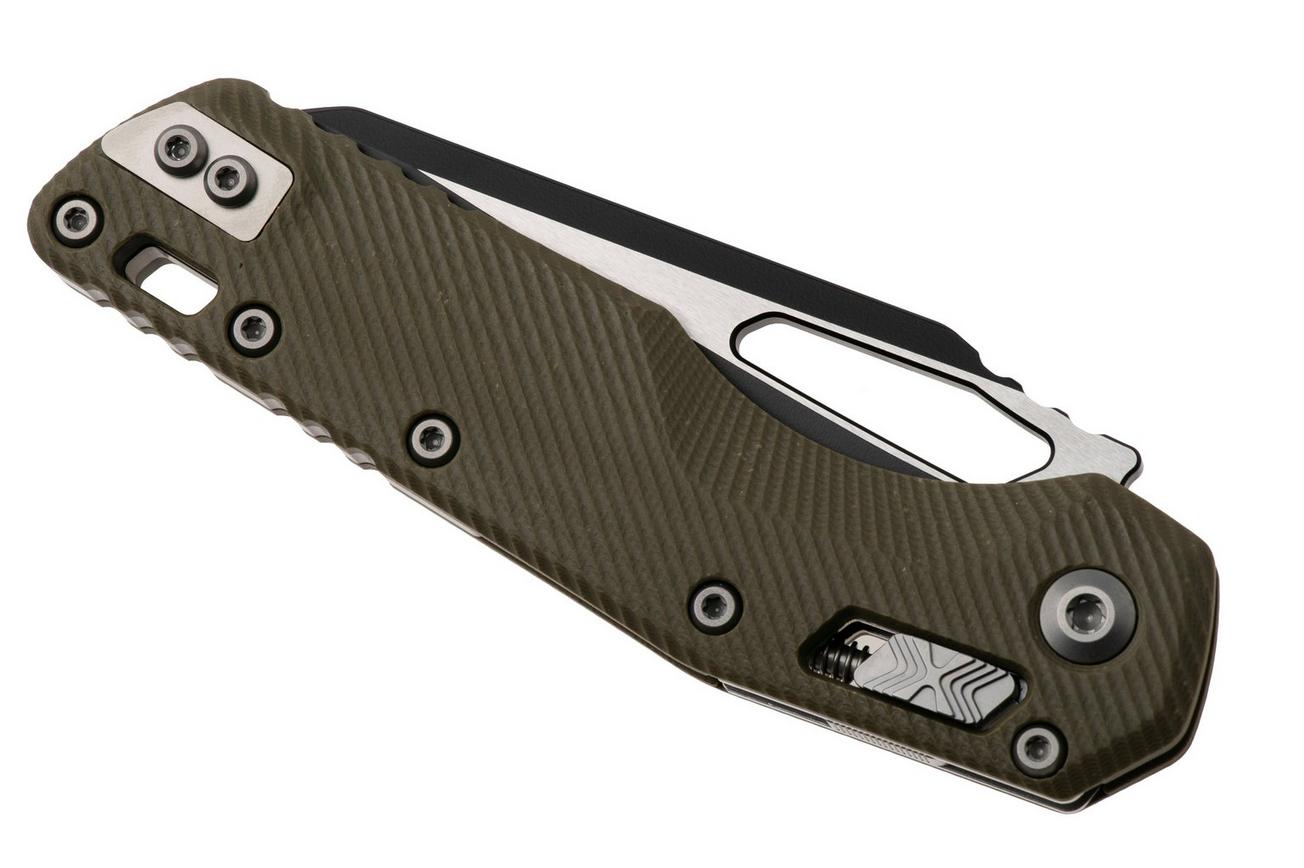 Microtech MSI Standard Issue 210-1FLGTOD, Two Tone Black M390MK, OD Green Fluted G10 zakmes