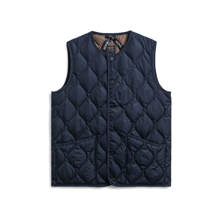 Taion Veste Sans Manches Military Unisexe | Bleu marine