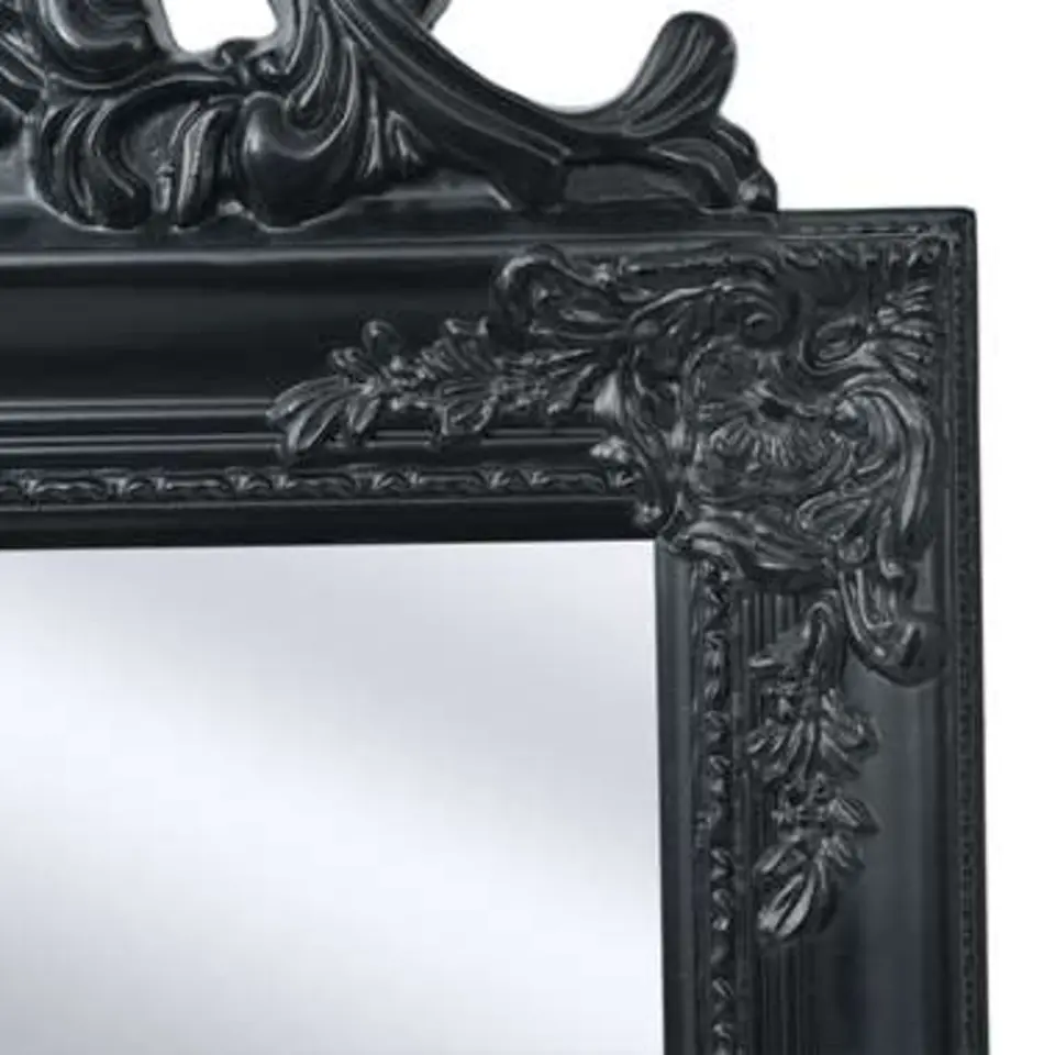 vidaXL - Vrijstaande Spiegel - Zwart - Hout - 160 x 40 cm