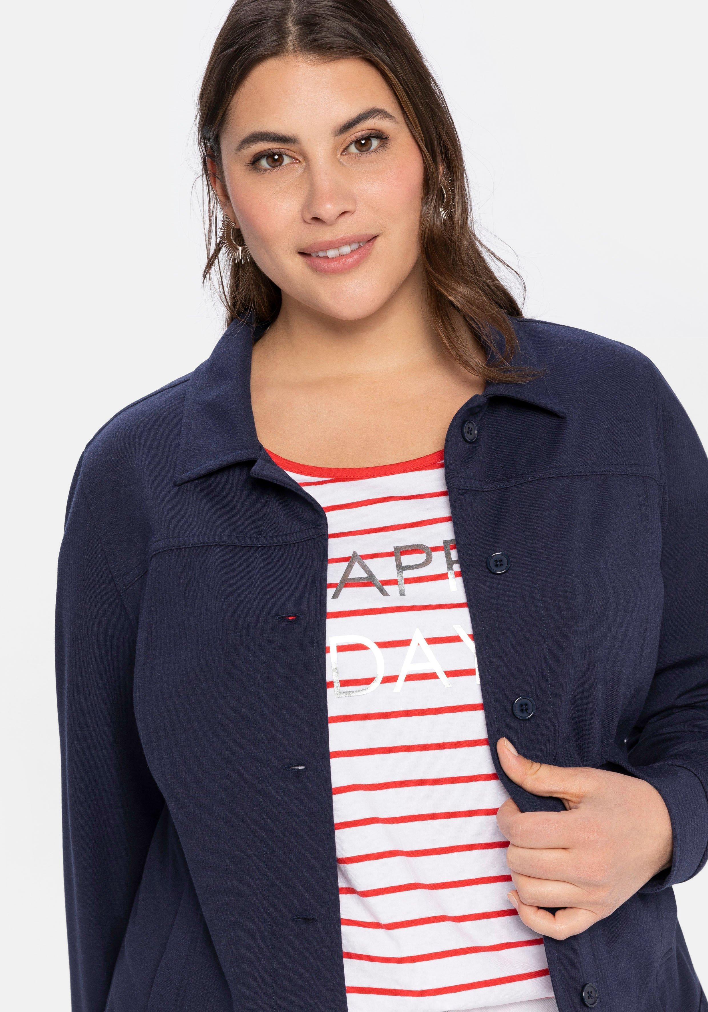 Kurzjacke aus Interlock, leicht tailliert