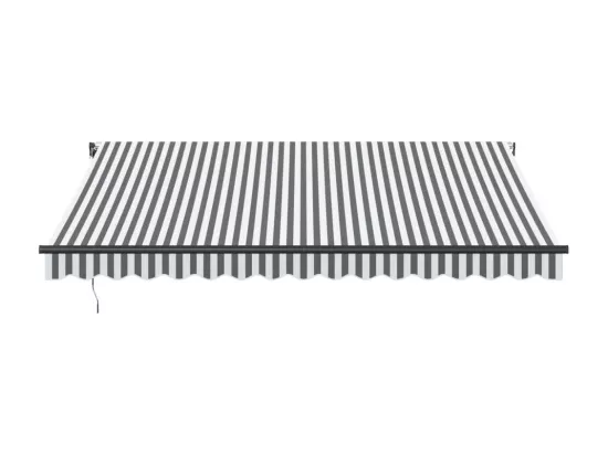 Auvent rétractable automatique anthracite et blanc 400x350 cm