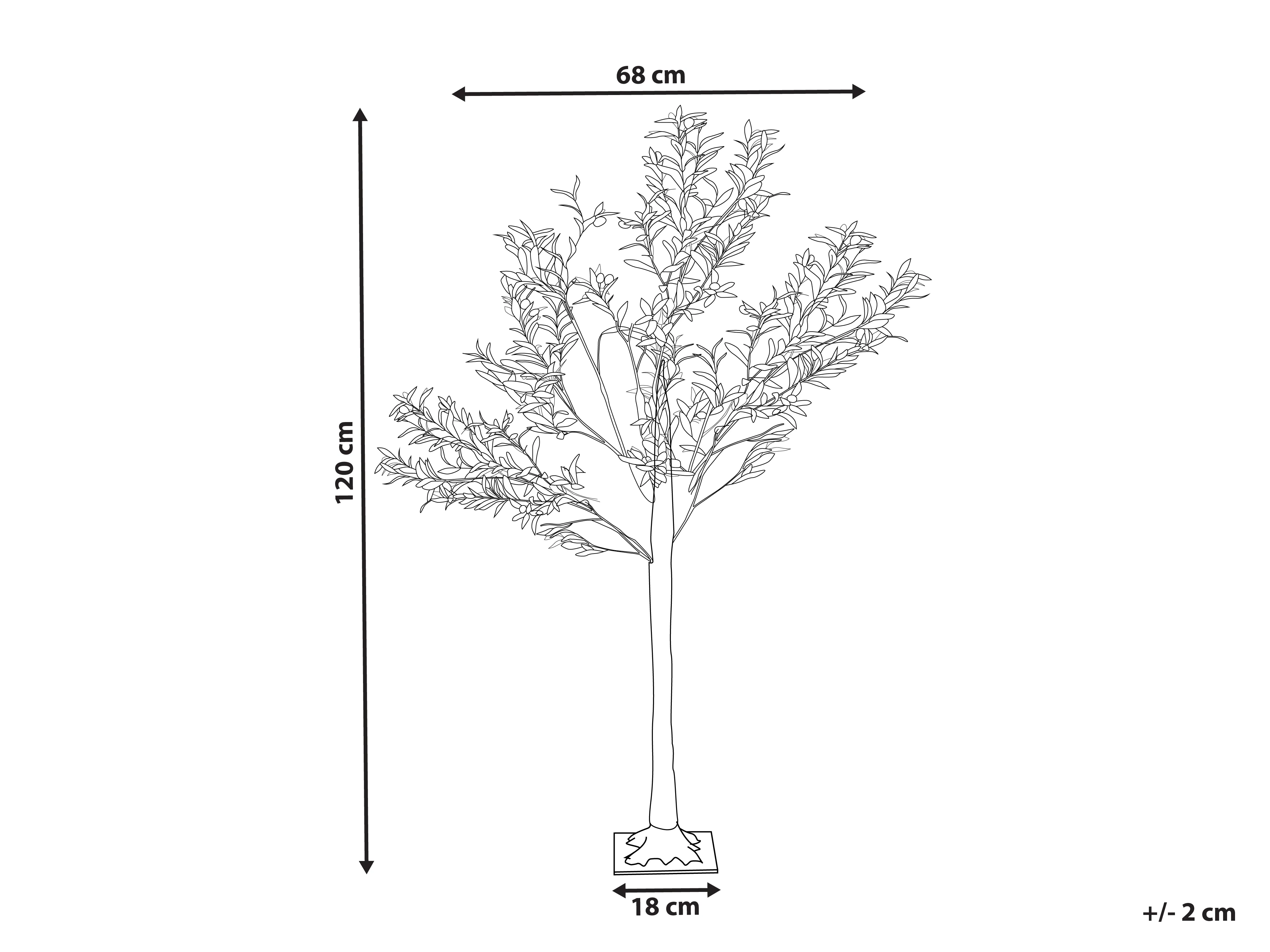 Buitendecoratie LED CELIONI Boom 120 cm Groen