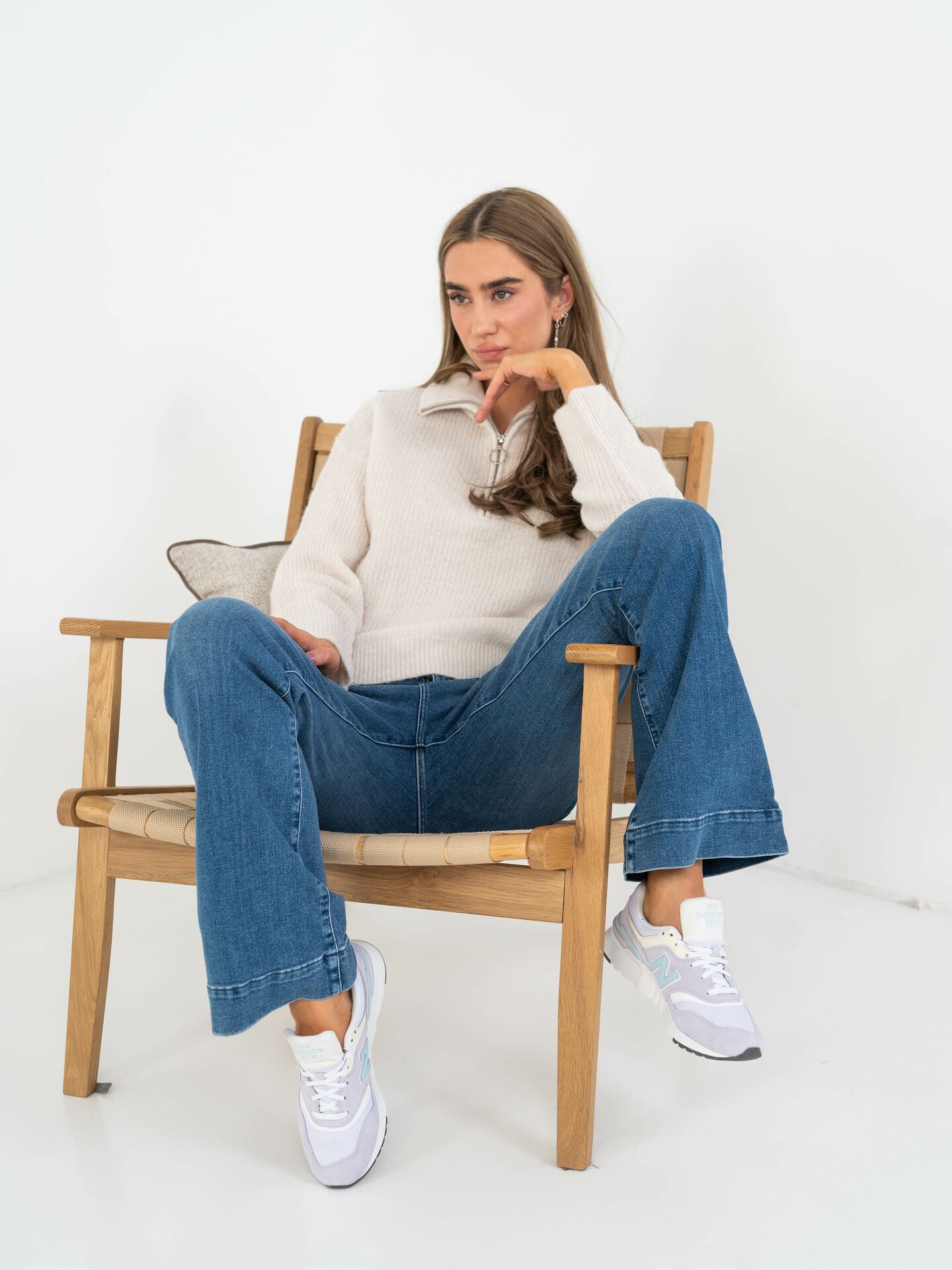 Sia Long Sleeve Knit Half Zipper
