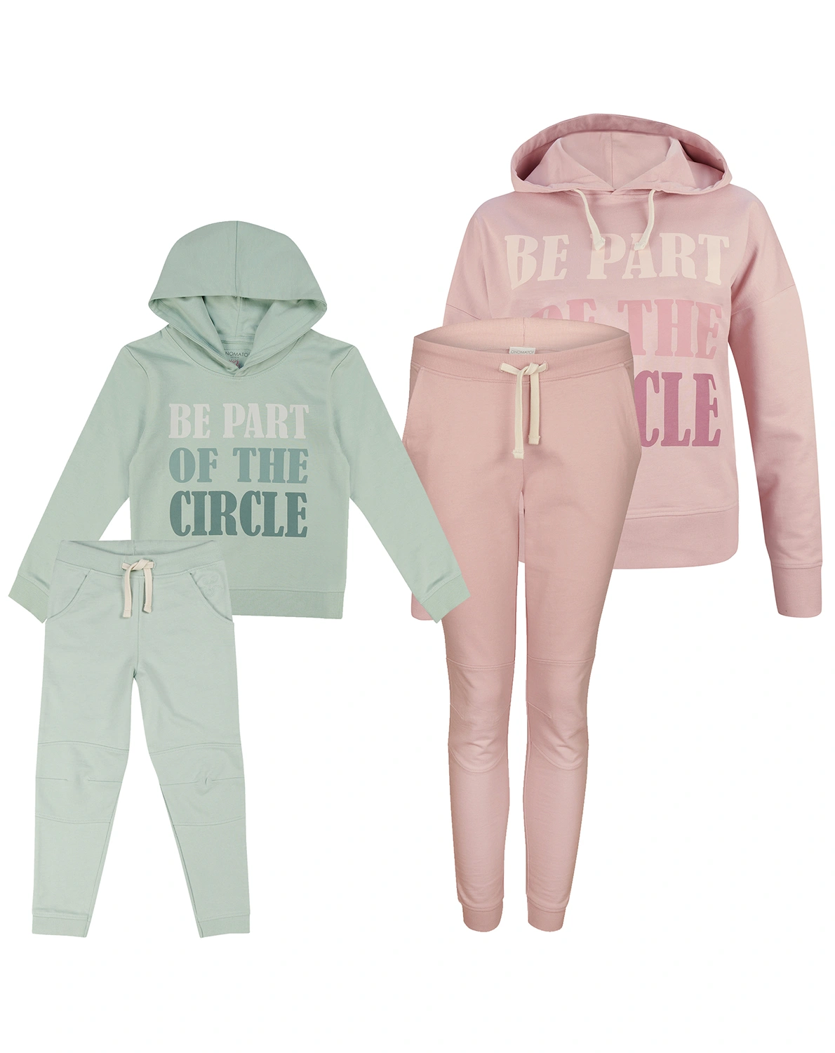 Kapuzen-Sweatshirt BE PART OF THE CIRCLE in harbour grey