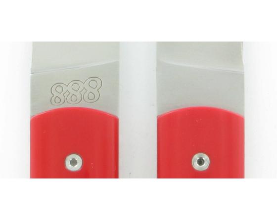 Coffret 6 pièces - 888 manche rouge Couteau Table par Perceval