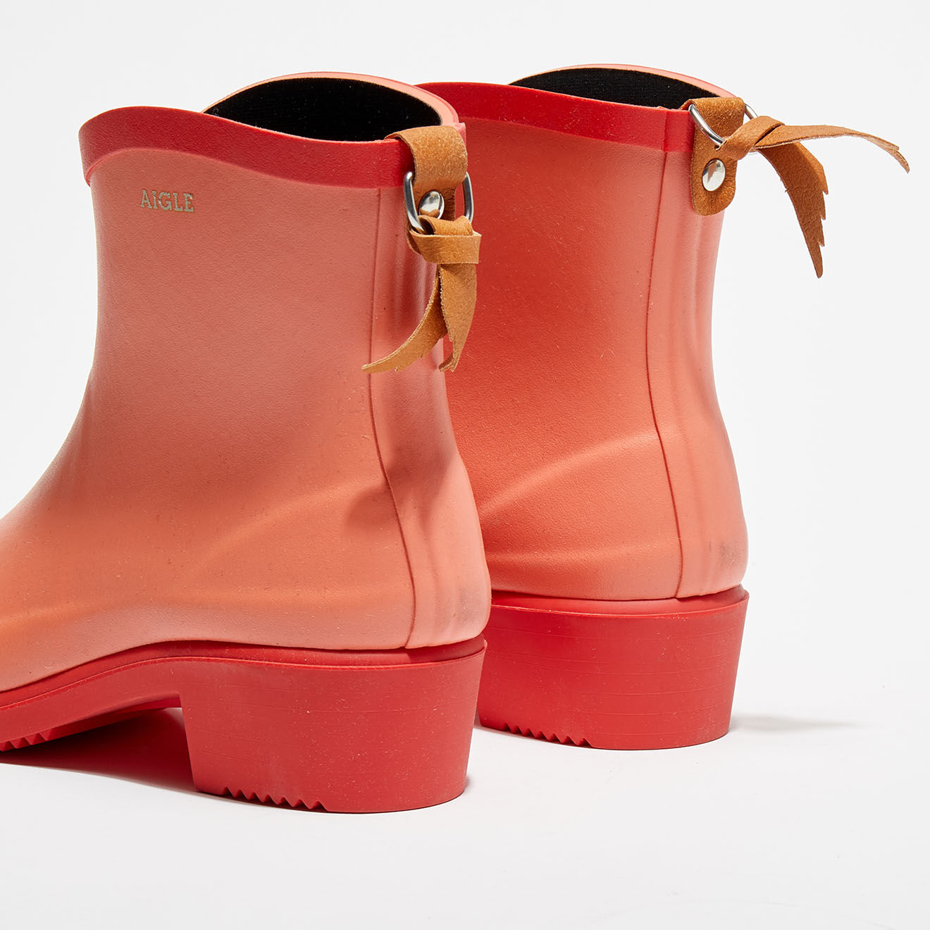 Aigle Boots de pluie en Caoutchouc papaye