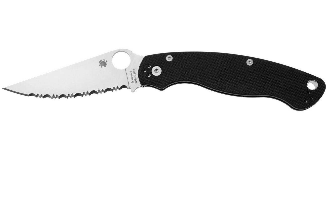 Spyderco Military 2 C36GS2 Black G10, serrated zakmes