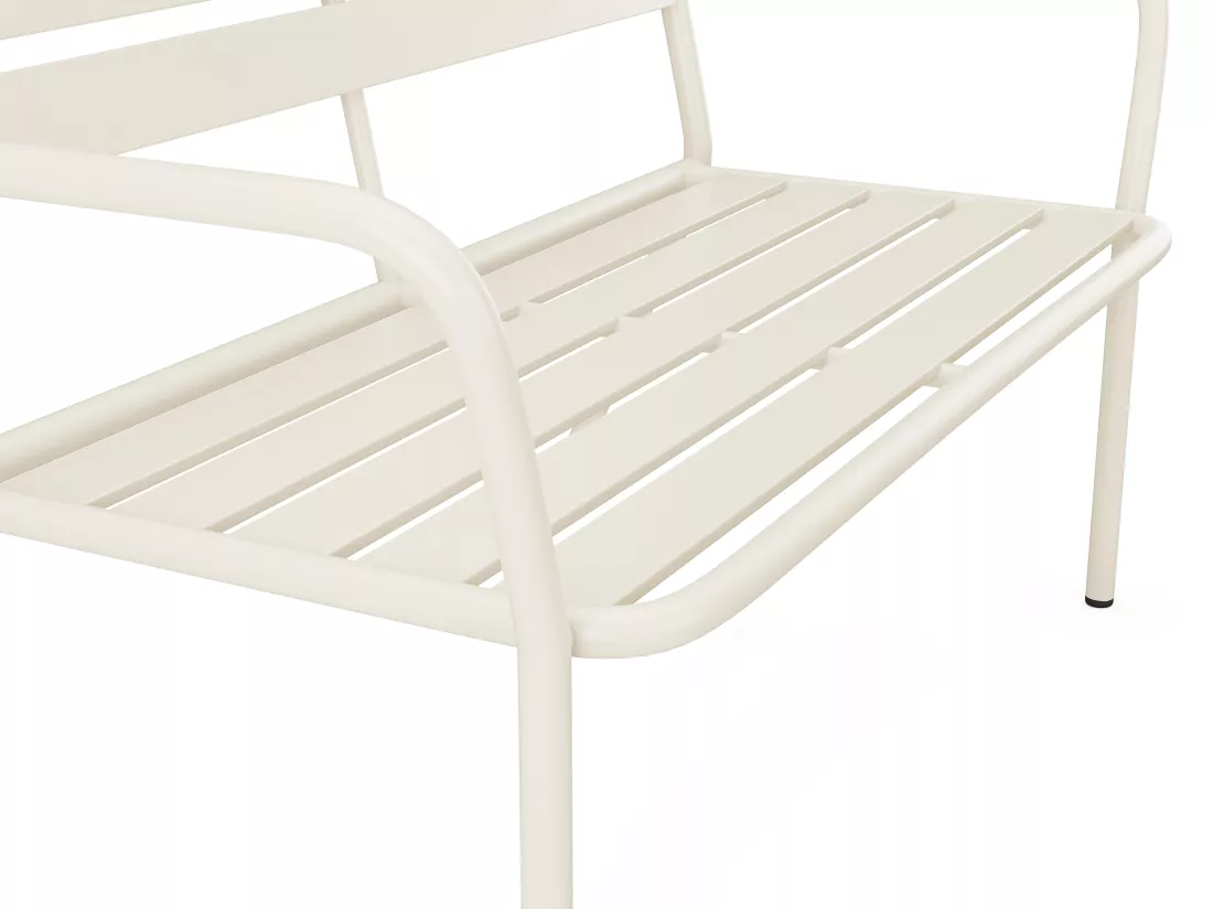 Banc de jardin en métal - Beige - MIRMANDE de MYLIA