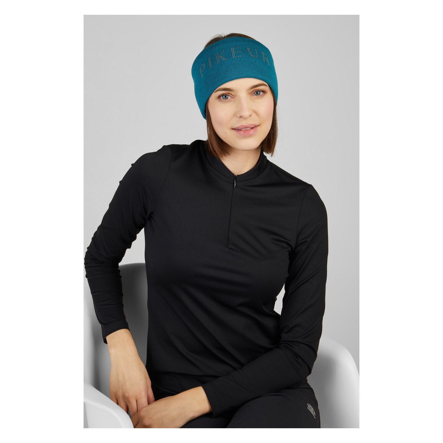 PIKEUR Sports Collection Glitzer-Stirnband - coast blue