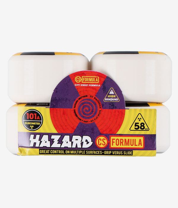 Madness Hazard Radio Active CS Conical Rollen (white) 58mm 101A 4er Pack