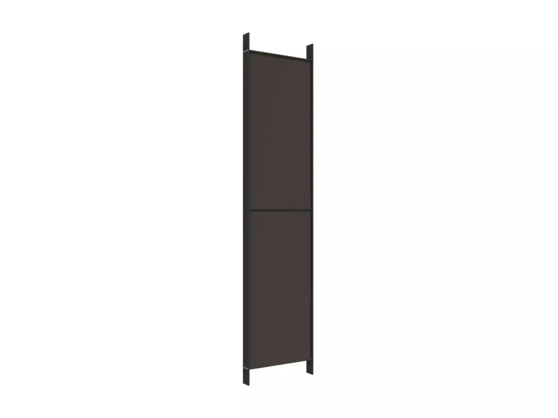 Cloison de séparation 5 panneaux Marron 250x220 cm Tissu