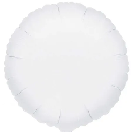 amscan Folienballon Metallic White 43 cm