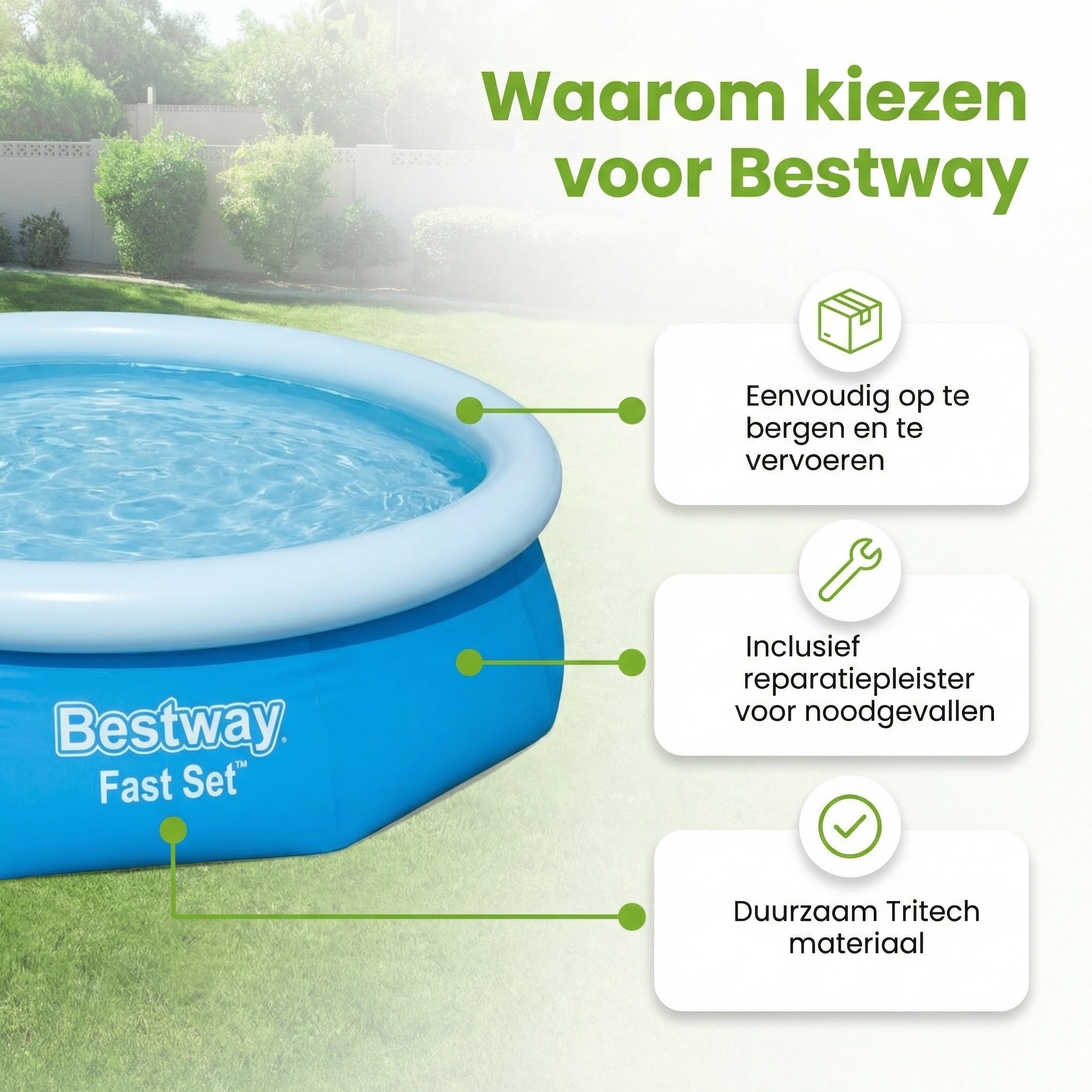 Bestway fast set 305x76cm zwembad